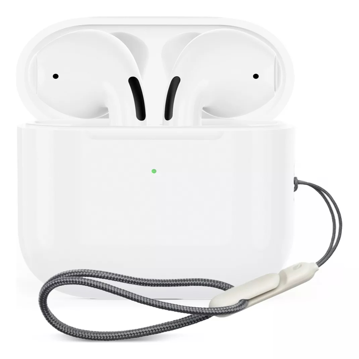Audífono in-ear gamer inalámbrico LarmTek LK71 blanco con luz LED