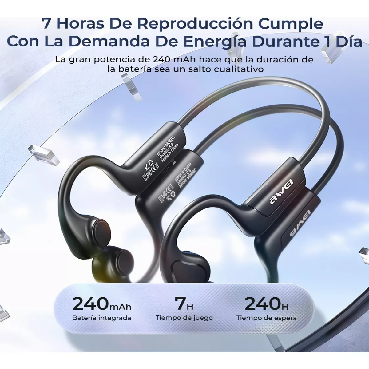 Audicularer Bluetooth Audífonos Inalámbricos Conduccion Osea