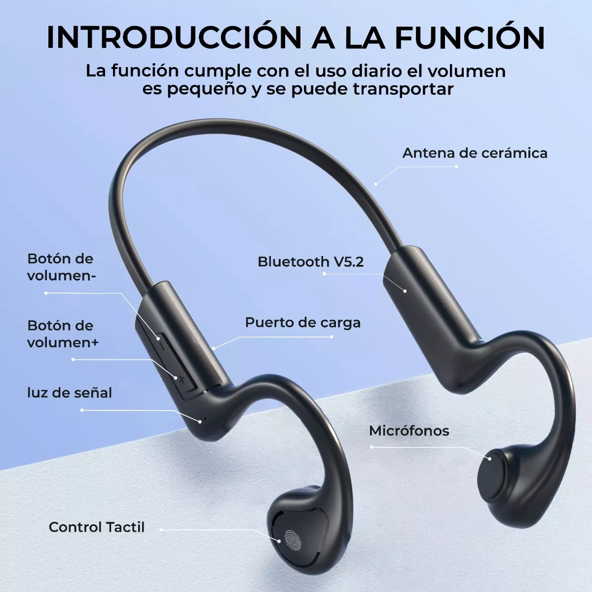 Audicularer Bluetooth Audífonos Inalámbricos Conduccion Osea