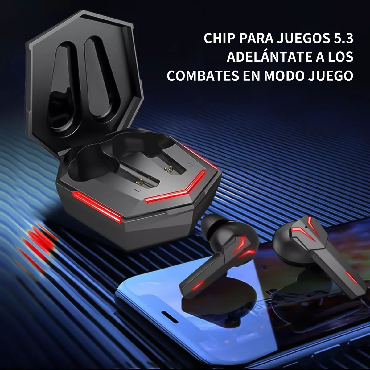 Audífonos Inalámbricos Bluetooth Deportivos 5.3 Gamer Negro