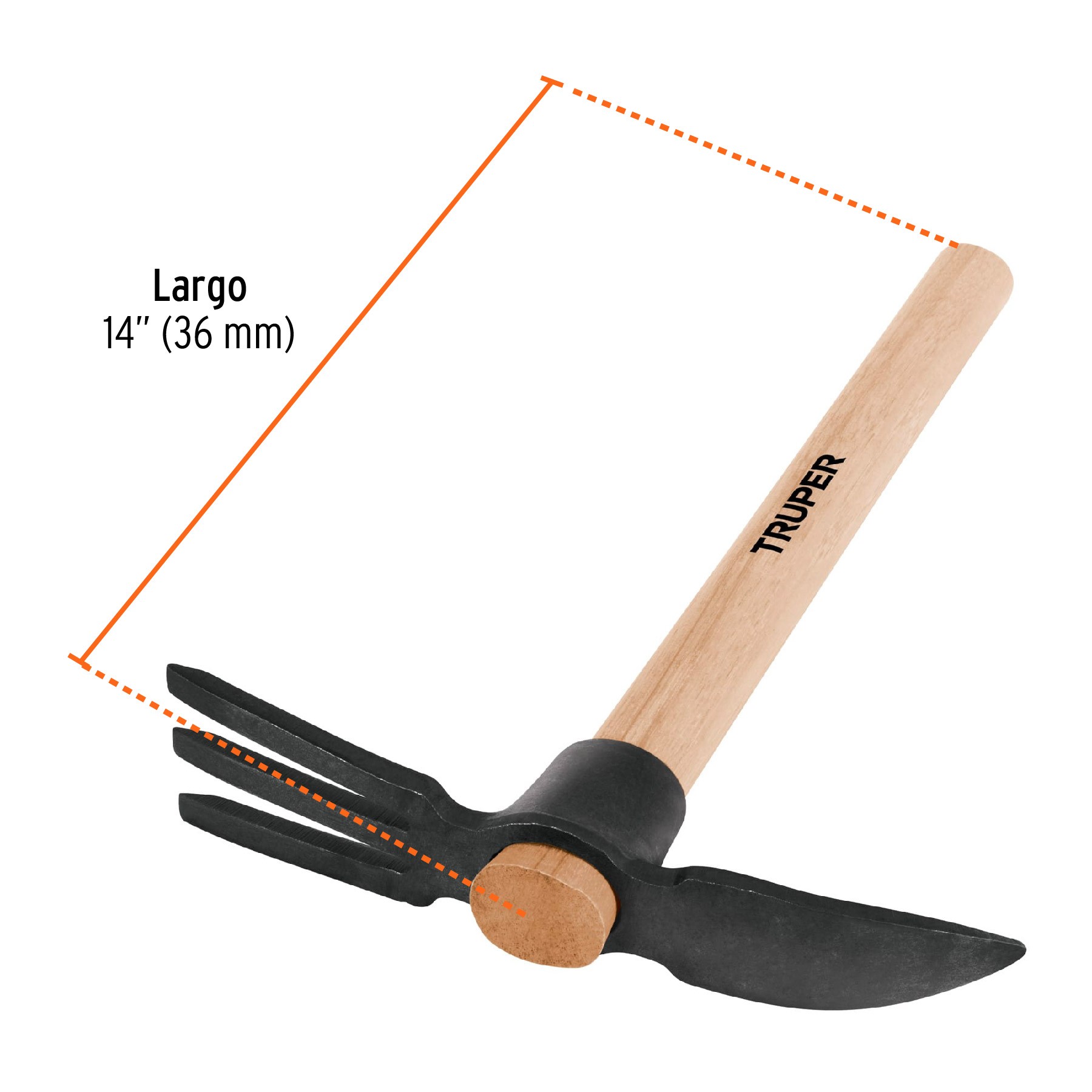 RASTRILLO-PICO, MANGO DE MADERA 14", TRUPER 19647