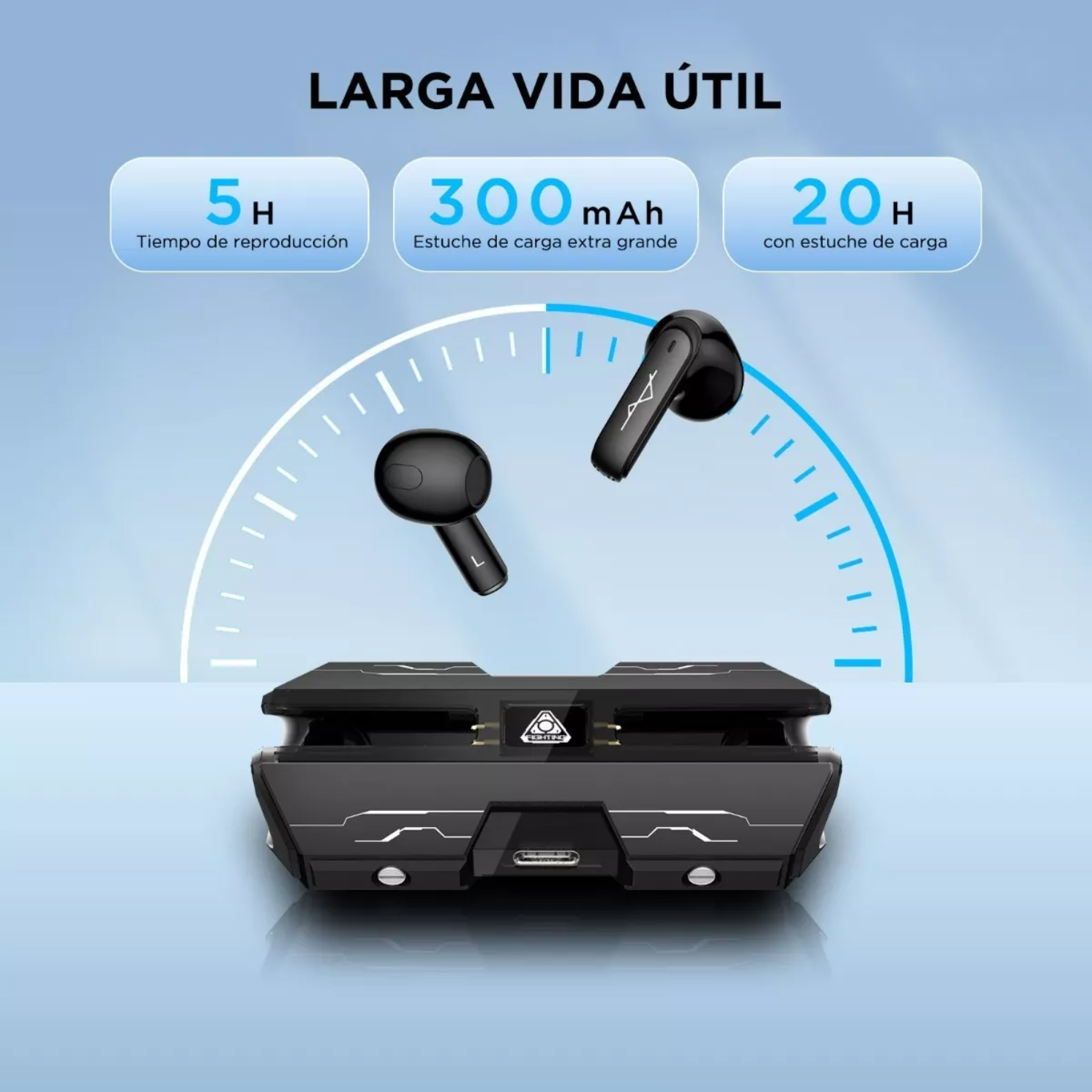 Audífonos In-ear Gamer Inalámbricos Sonido Envolvente 5.3