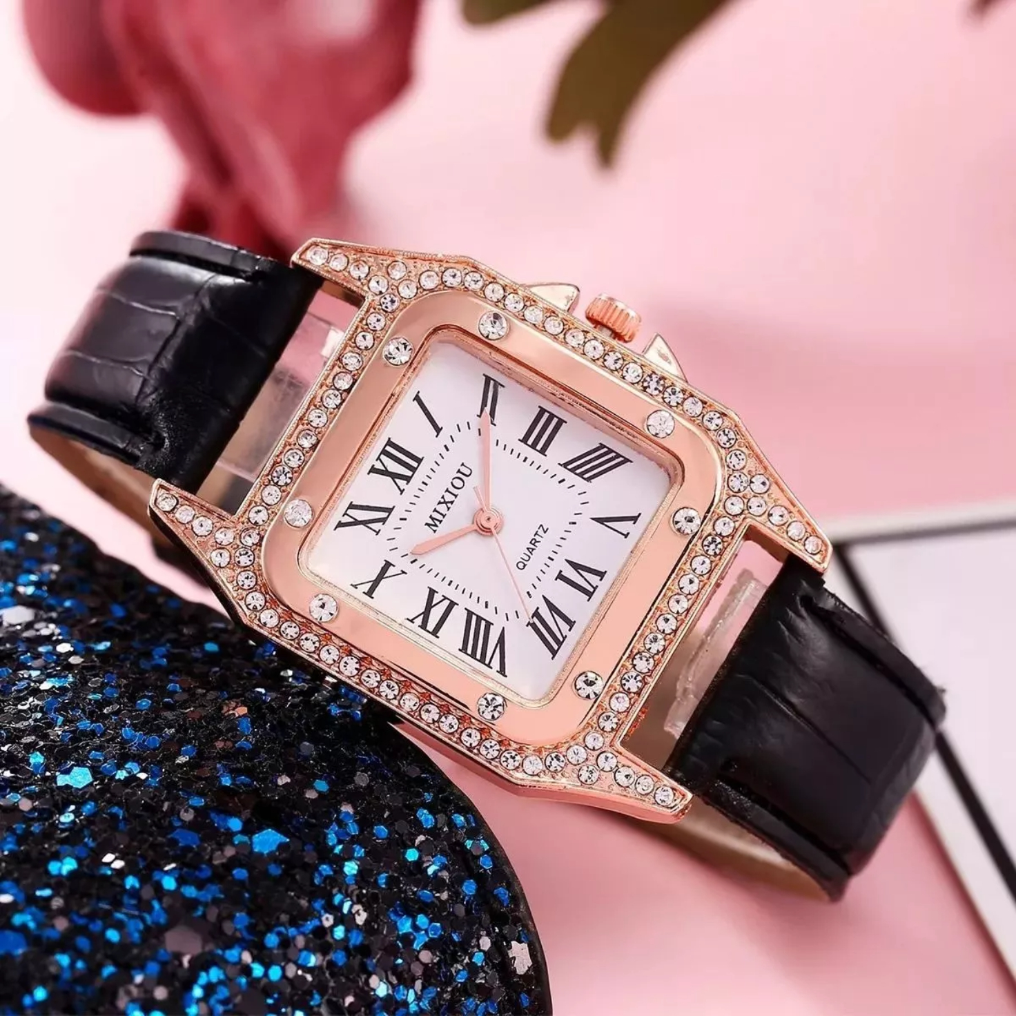 Juego De Reloj Y Joyas En Caja De Regalo Elegante 3 Piezas