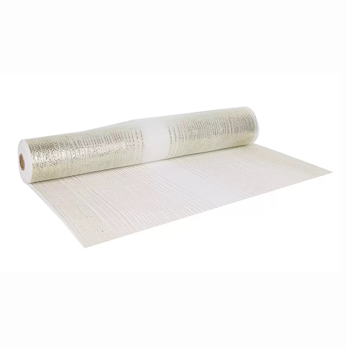 Cinta de Malla de poliéster Decorativa para Navidad, Bodas y Fiestas (guirnaldas, Coronas y árbol de Navidad), 9.1 m x 52 cm, Oro (2 Rollos)