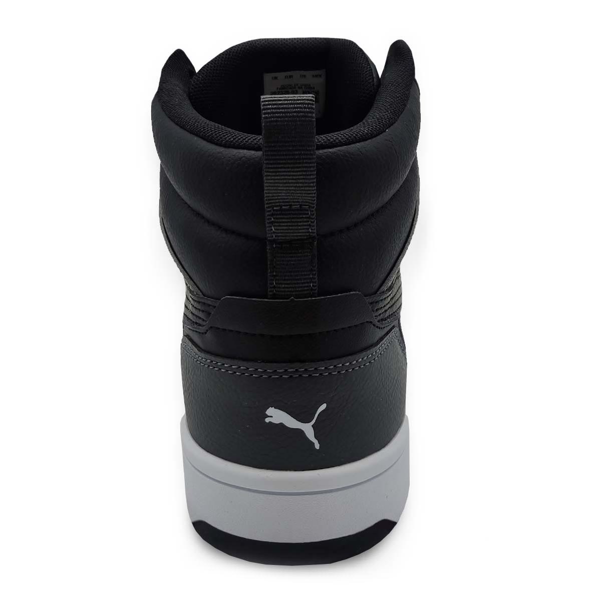 Tenis Puma Rebound V6 Blanco Negro Gris Bota Hombre Casuales Originales