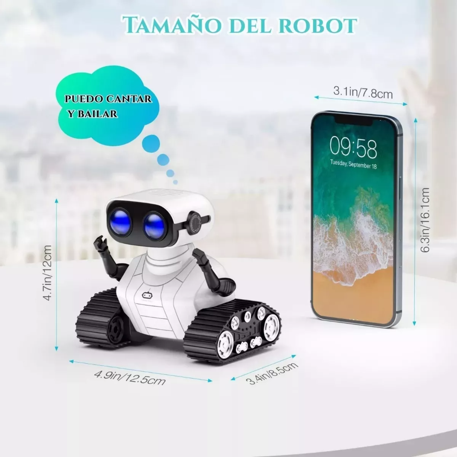 Robot Para Niños Juguetes De Control Remoto Recargables