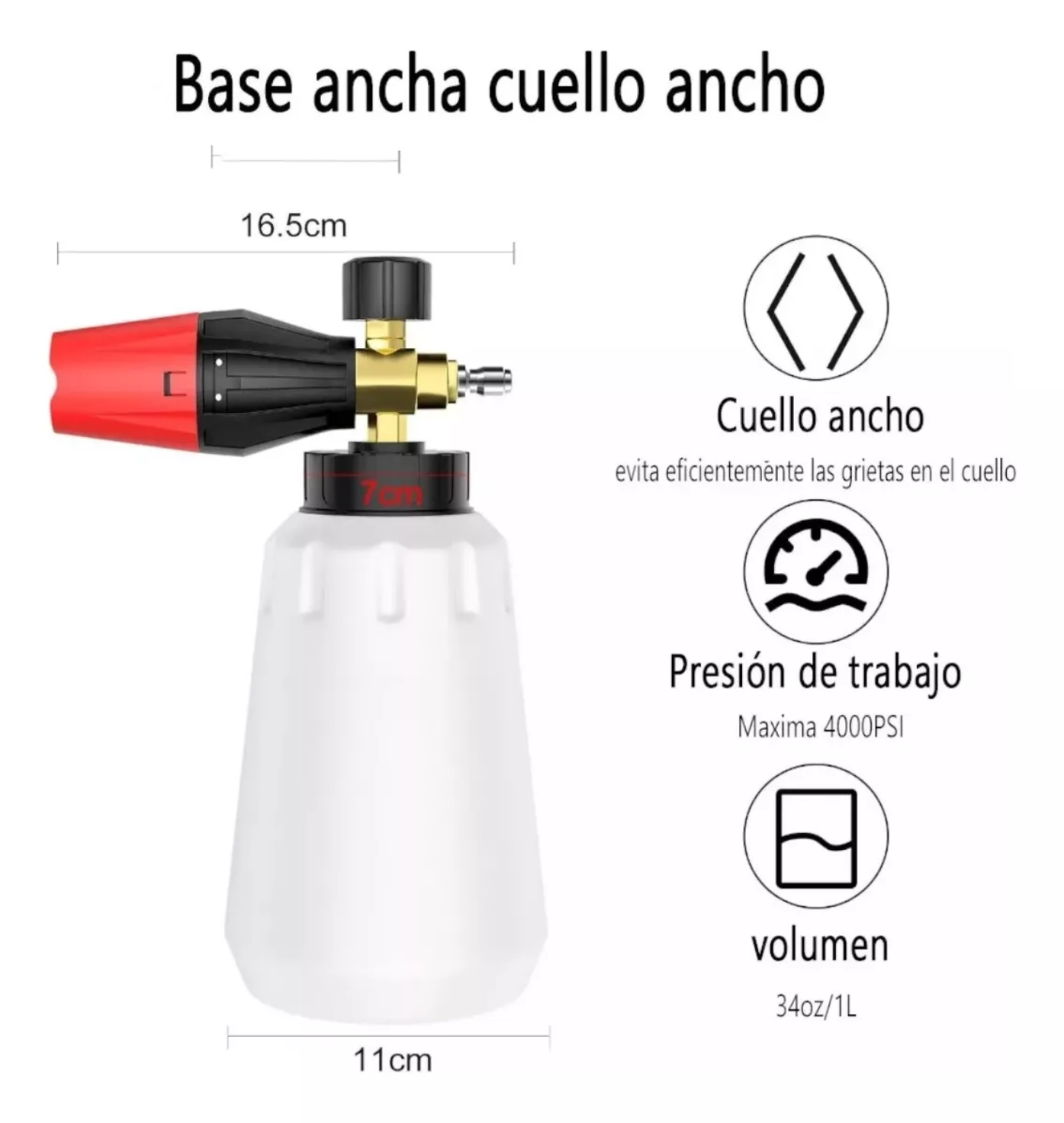 Pistola De Hidrolavadora 1l Kit Cañon De Espuma Para Karcher