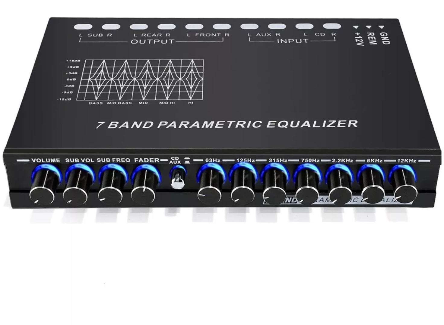 Ecualizador Para Auto Ajustable 7 Bandas Eq Ecualizador 12v
