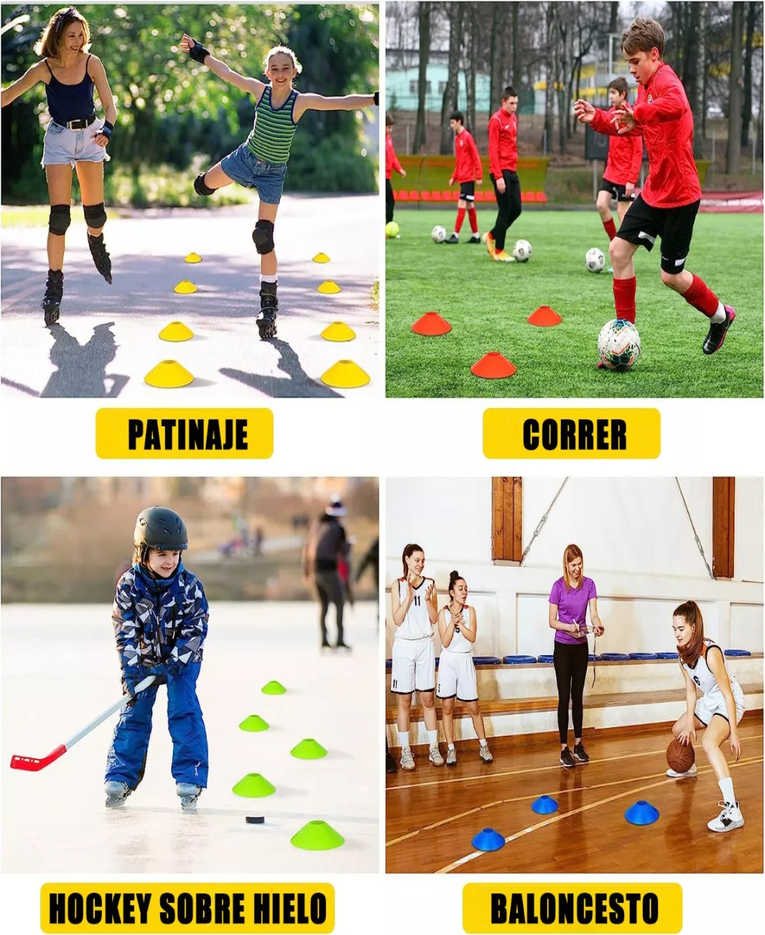 Kit Entrenamiento Futbol 20 Conos +20 Platos +1escalera 8m