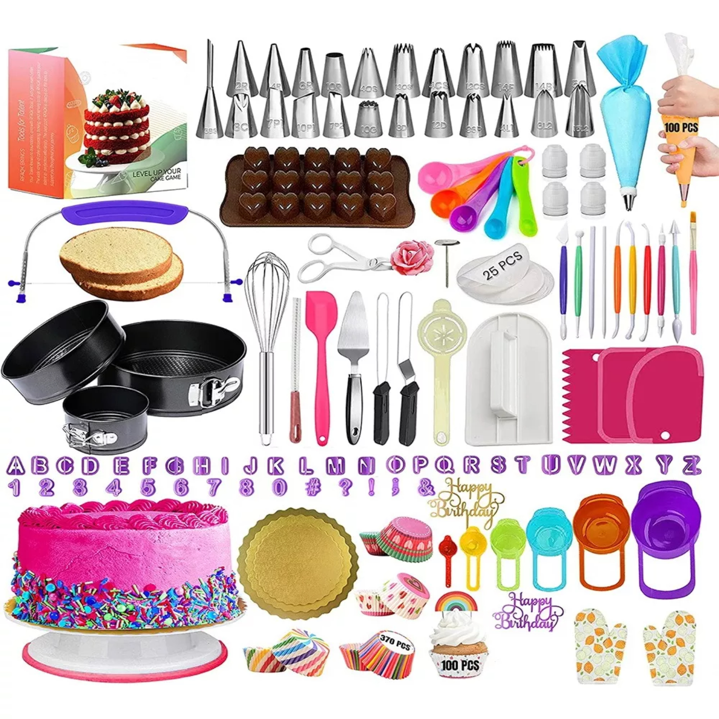 Kit De Picos/boquillas Para Decorar Pasteles, 702 Piezas