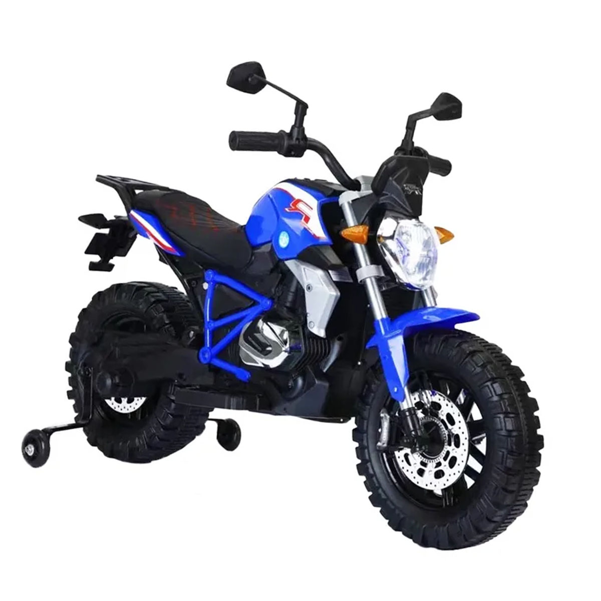 Moto Montable Electrica 12V Tipo Doble Proposito Sport 608 Azul