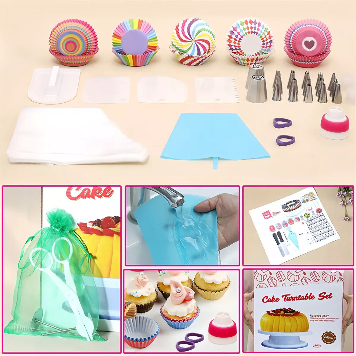 Kit De Herramientas Para Decoración De Pasteles, 322 Piezas