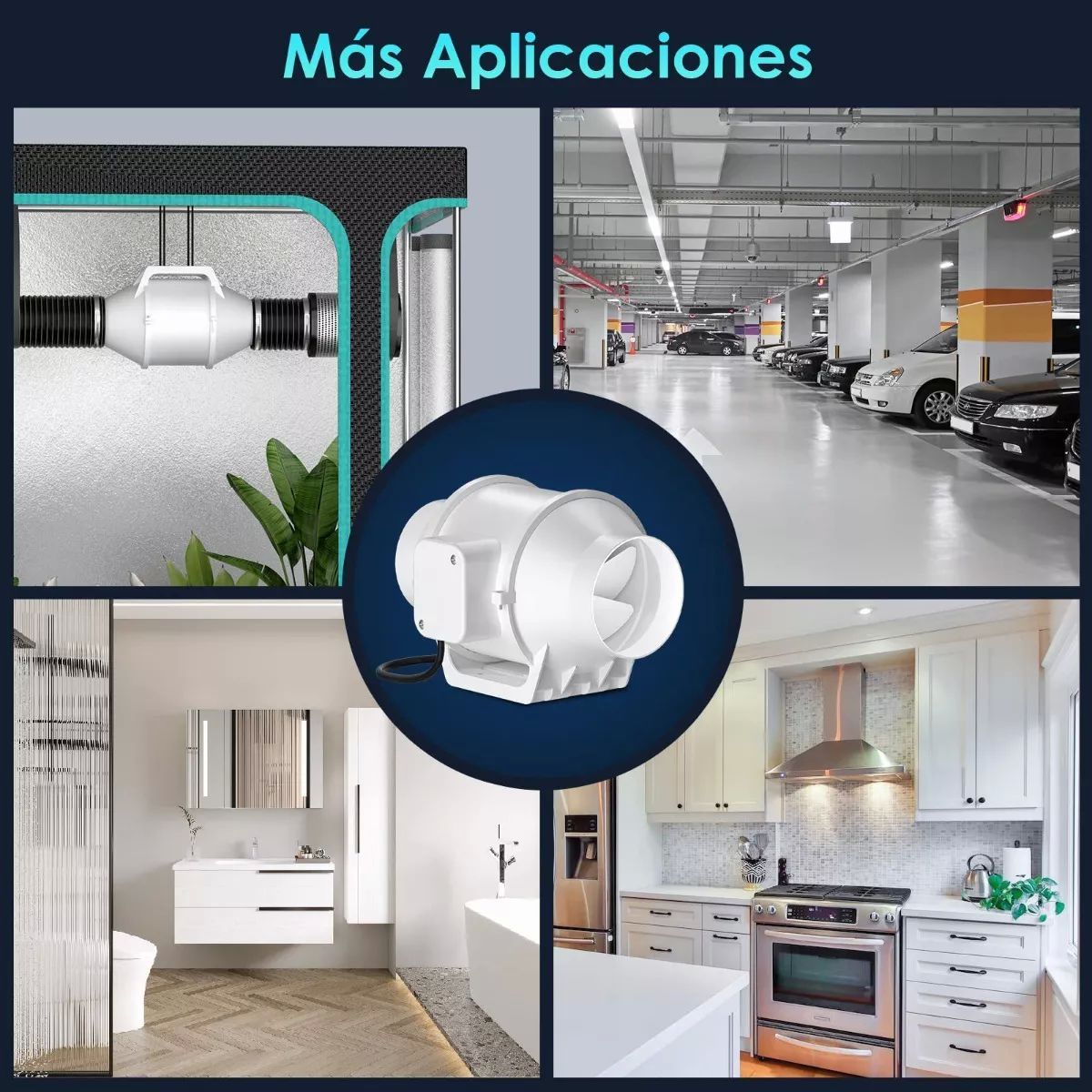 Extractor De Aire Axial 6 Pulgadas, Ventilador Extractor 75w