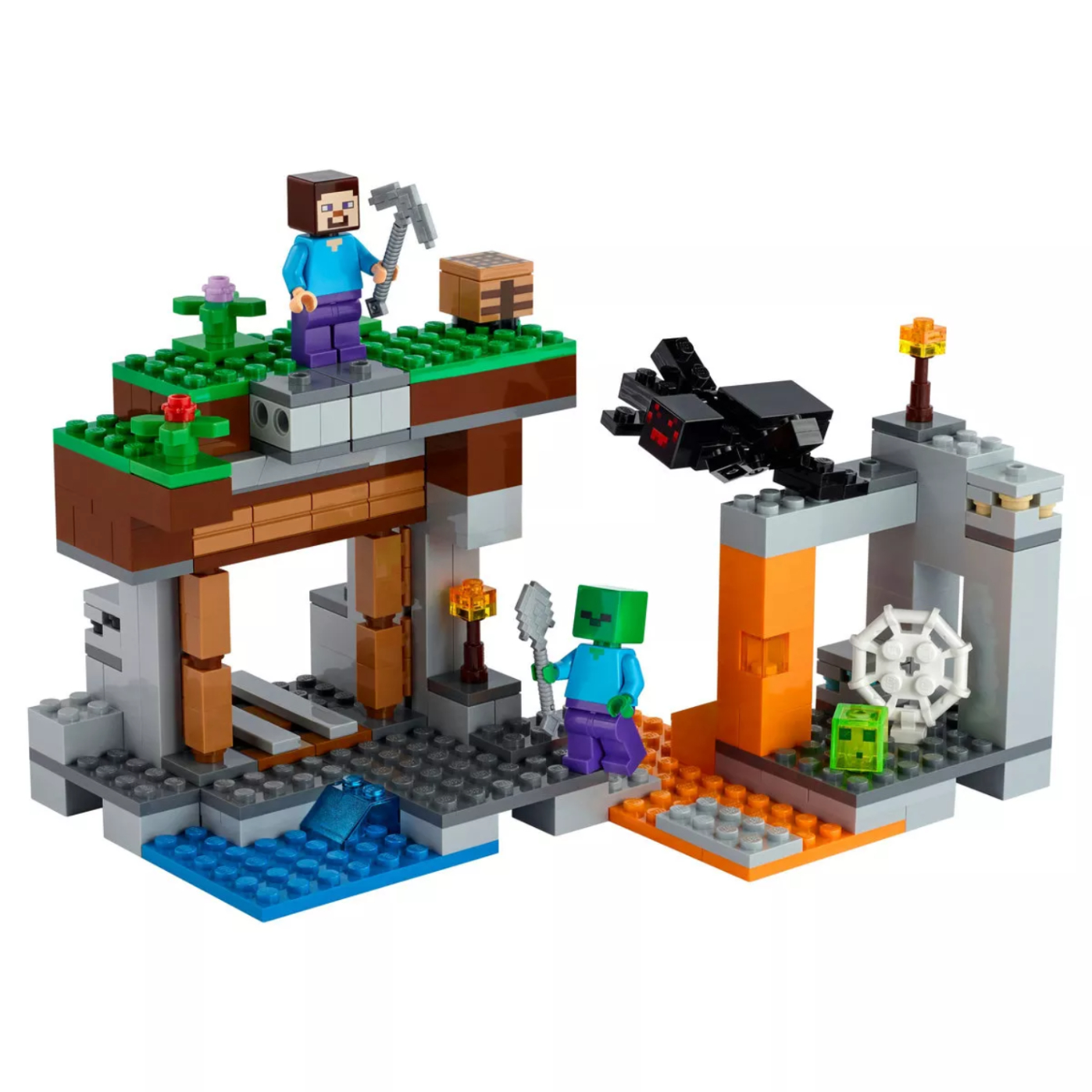 Kit De Construcción Lego Minecraft La Mina Abandonada 21166