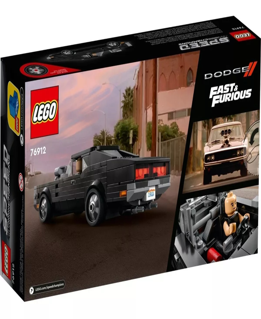 Kit Lego Speed Fast & Furious 1970 Dodge Charger Rt 76912 Cantidad de piezas 345