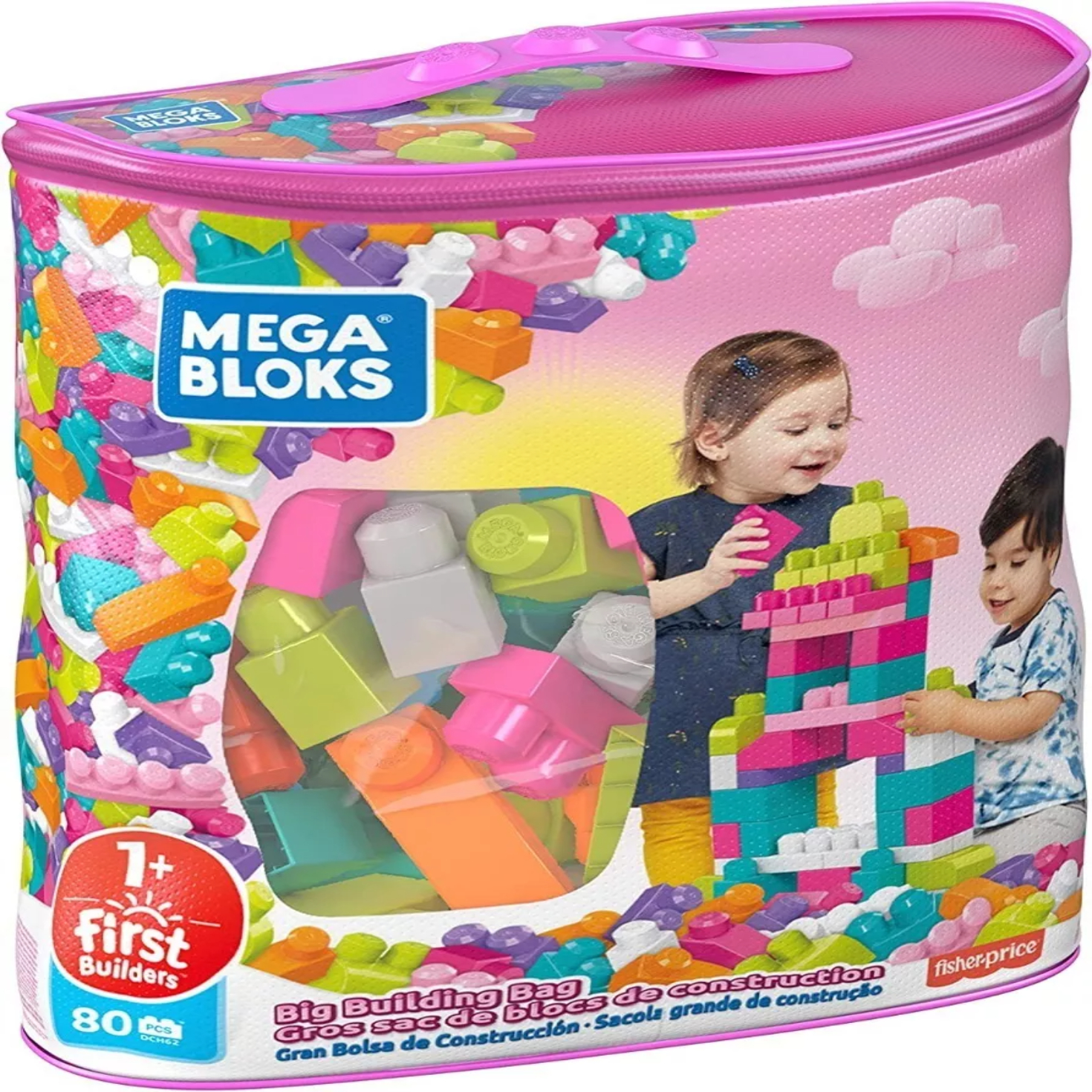 Fisher Price Mega Bloks Bolsa Grande Construcción 80 Bloques Cantidad De Piezas 80