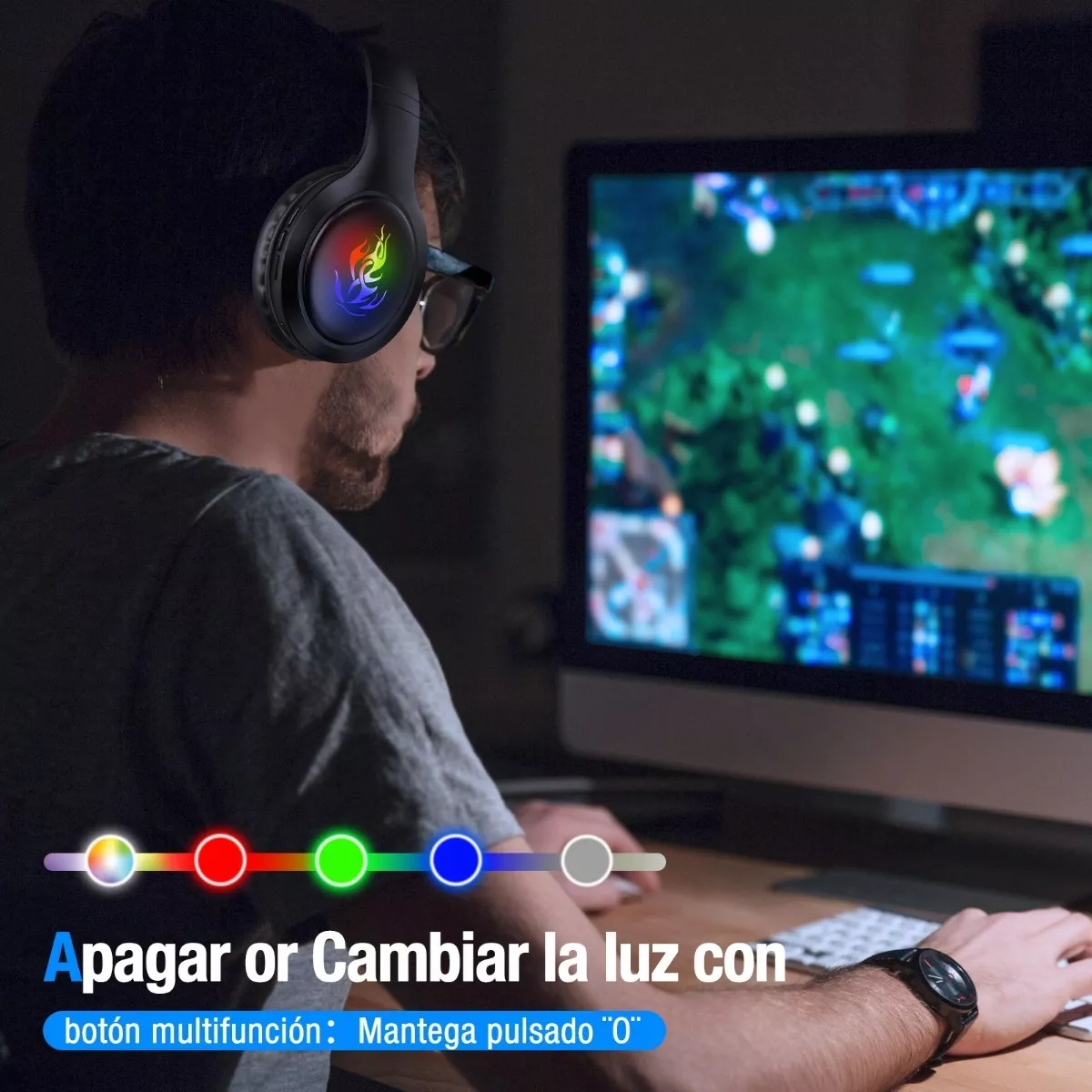 Audífonos Inalámbricos 1 hora AUT202N Bluetooth 5.1 De Diadema Bluetooth Plegable 33 horas de tiempo de juego con micrófono Manos Libre Color Negro