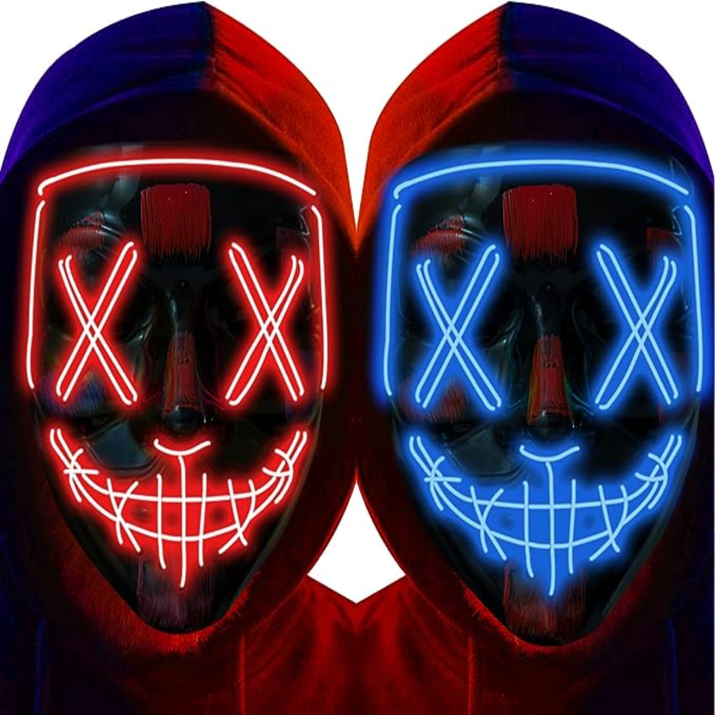 Máscara Luz Led La Purga Halloween Cálida Decoración Fiesta