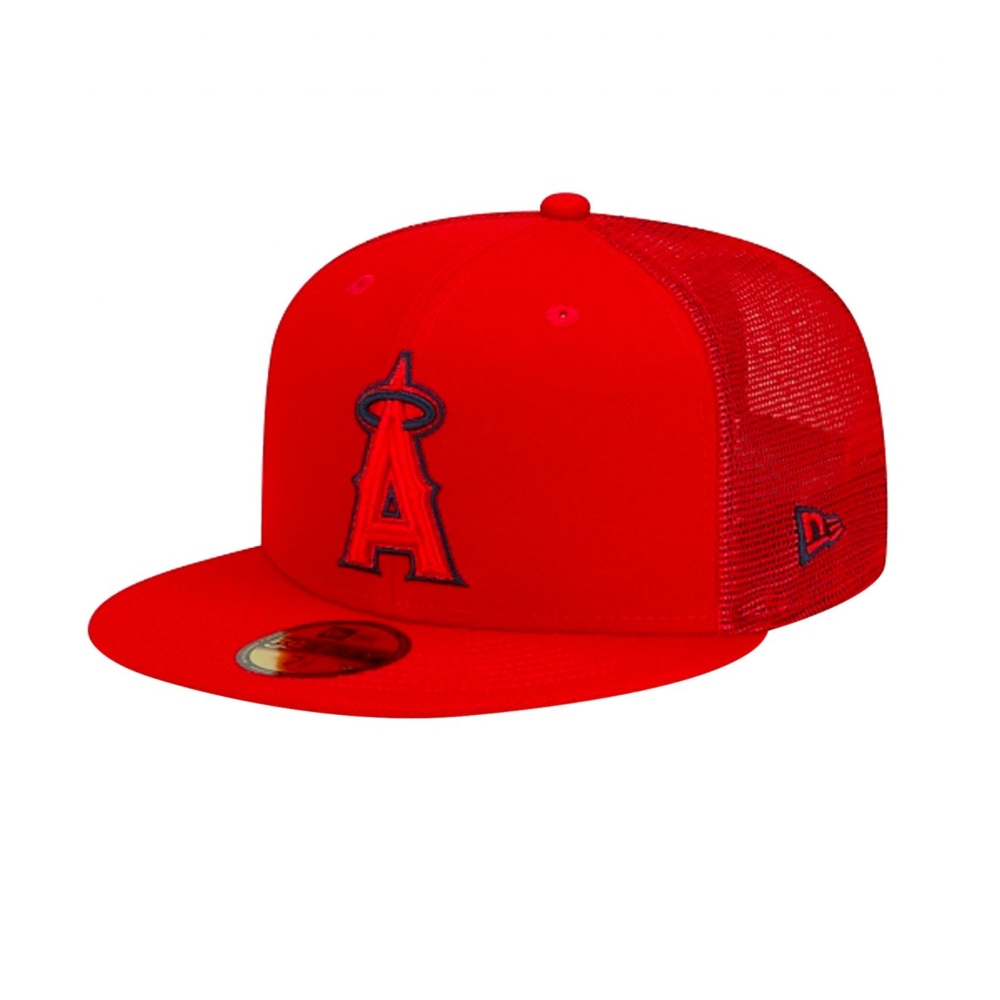 Gorra New Era 59fifty Cerrada Angelinos De Malla Rojo 60227303