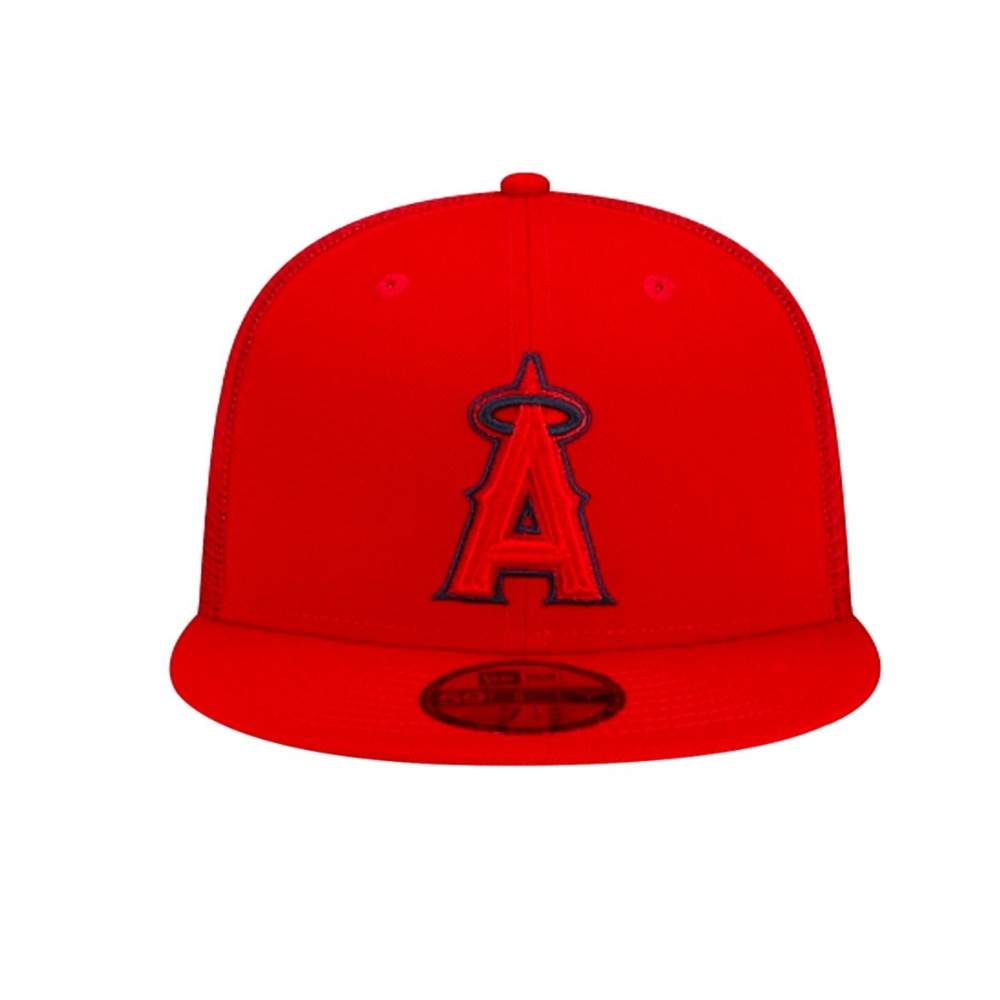 Gorra New Era 59fifty Cerrada Angelinos De Malla Rojo 60227303