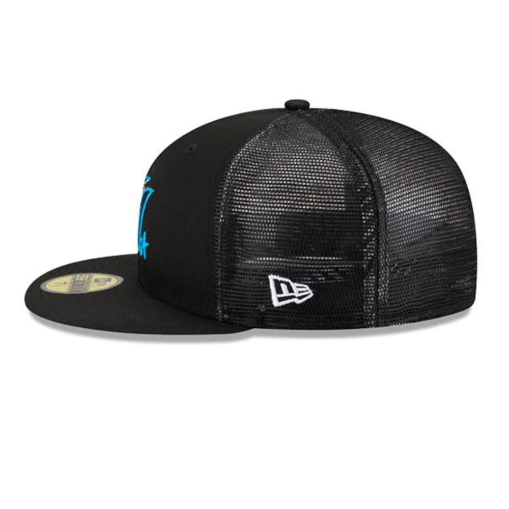 Gorra New Era 59fifty Cerrada Miami Marlins Malla Negro 60030159