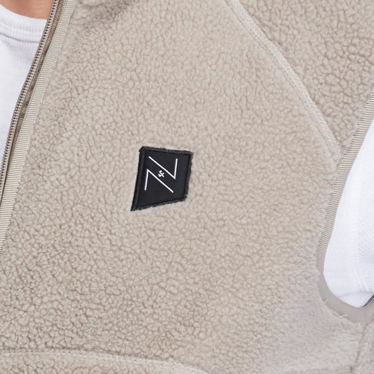 Chaleco Next & Co de polar fleece para hombre, color beige, mod. 1090528