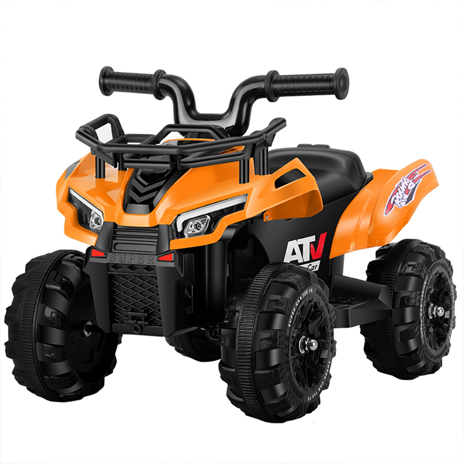 Cuatrimoto Montable Eléctrica 6v Moto Niña Música Led Naranja