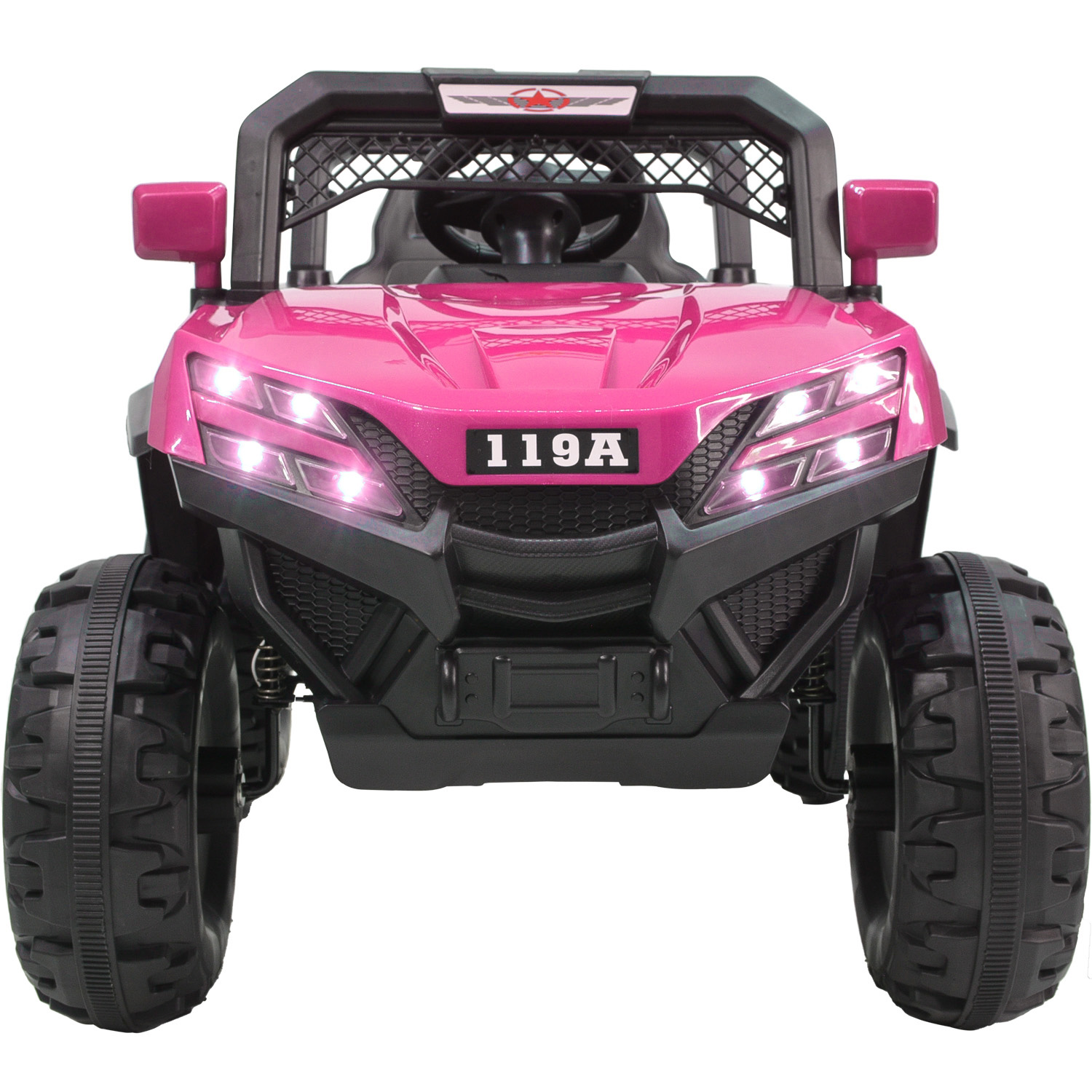 Carro Rosa Montable Buggy Electrico Luces Musica Usb 