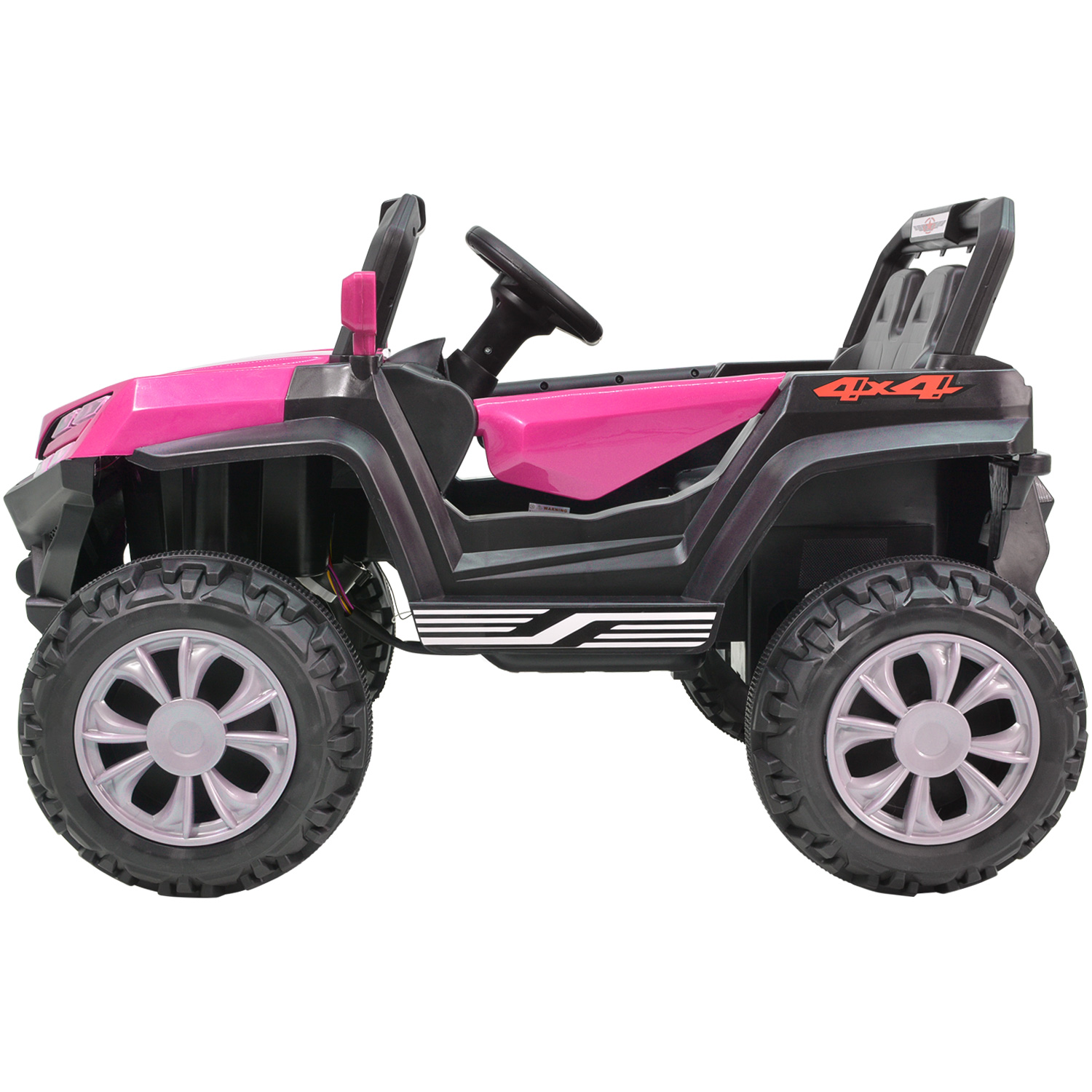 Carro Rosa Montable Buggy Electrico Luces Musica Usb 