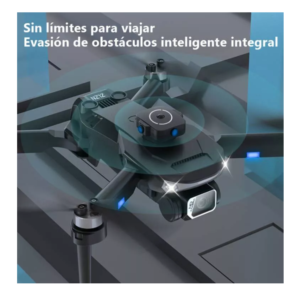 Mini drone PRO con dual cámara 4K negro 2.4GHz 3 baterías