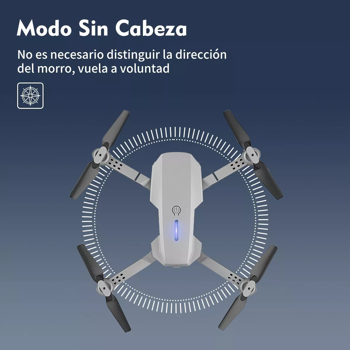 Control Remoto Drone Con Par Cámara 4k Quadcopter +2batería