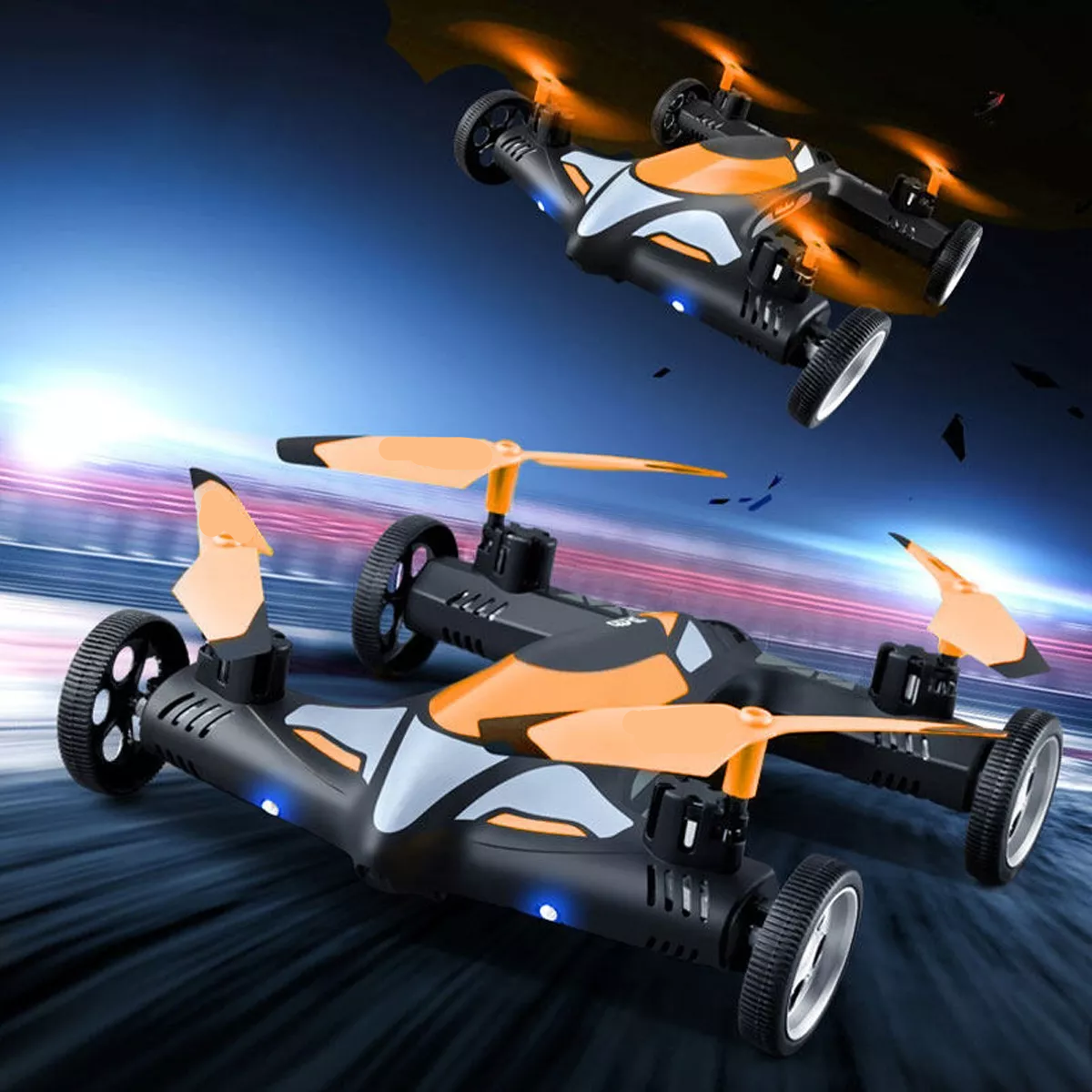 4k Wifi Mini Drone Con Cámara A Control Remoto Gps,2 Batería Naranja
