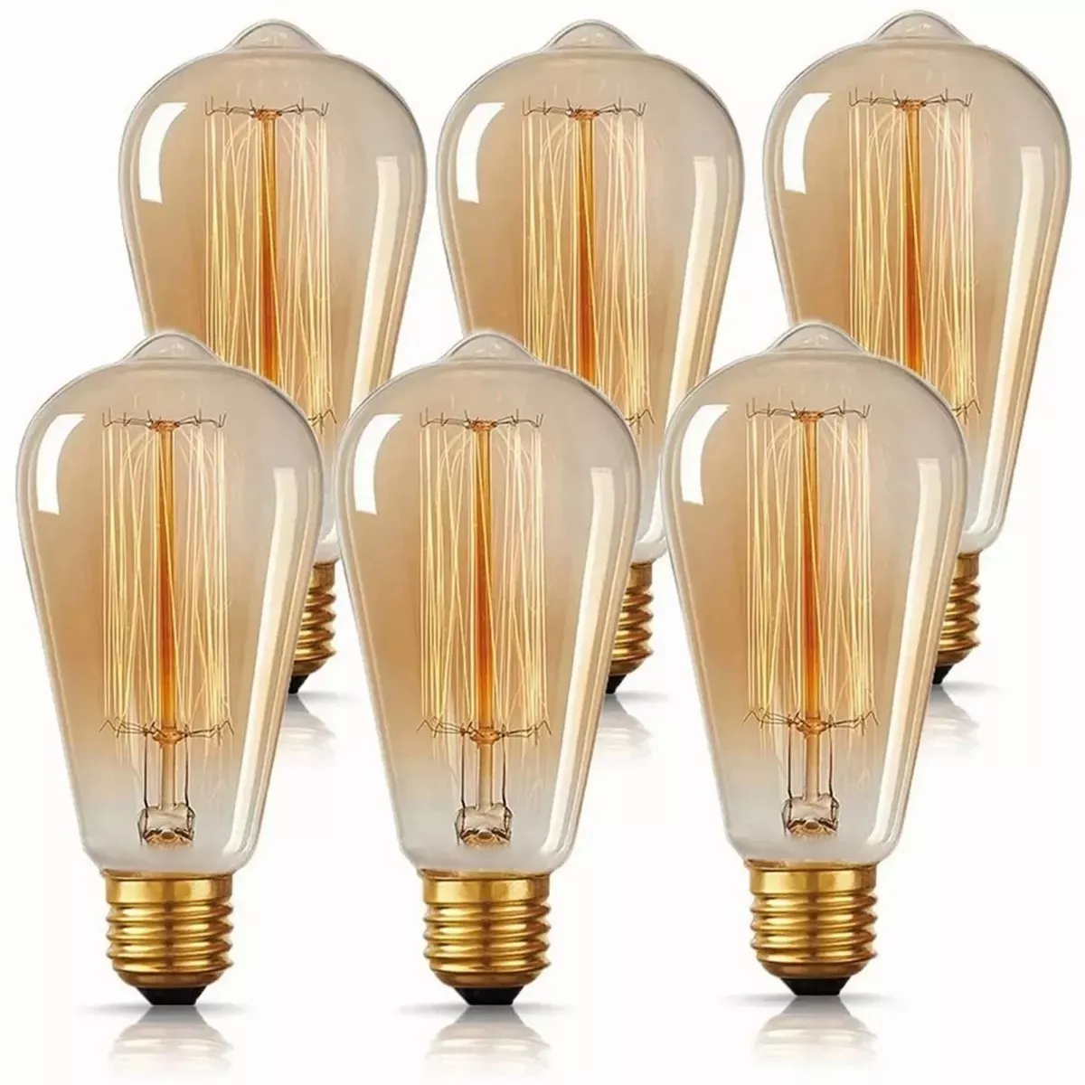 Set 6pcs Focos Edison Vintage Led Bombillas Luces Para Hogar E26