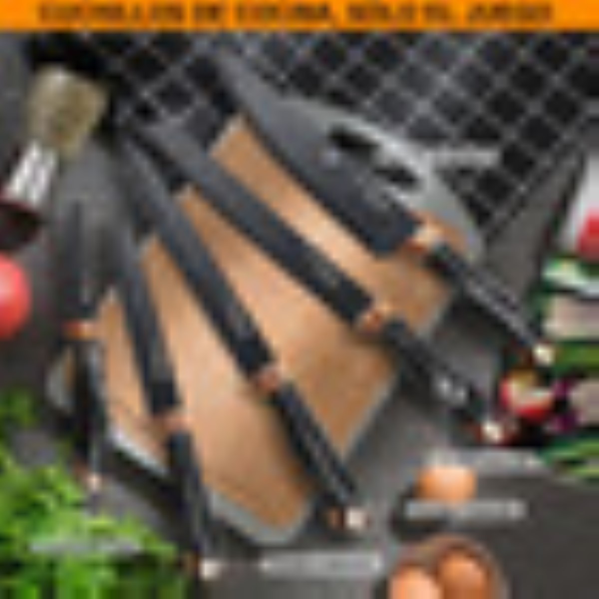 Juego De Cuchillos Profesionales De Acero Inoxidable 6 Pzs BEIGE.