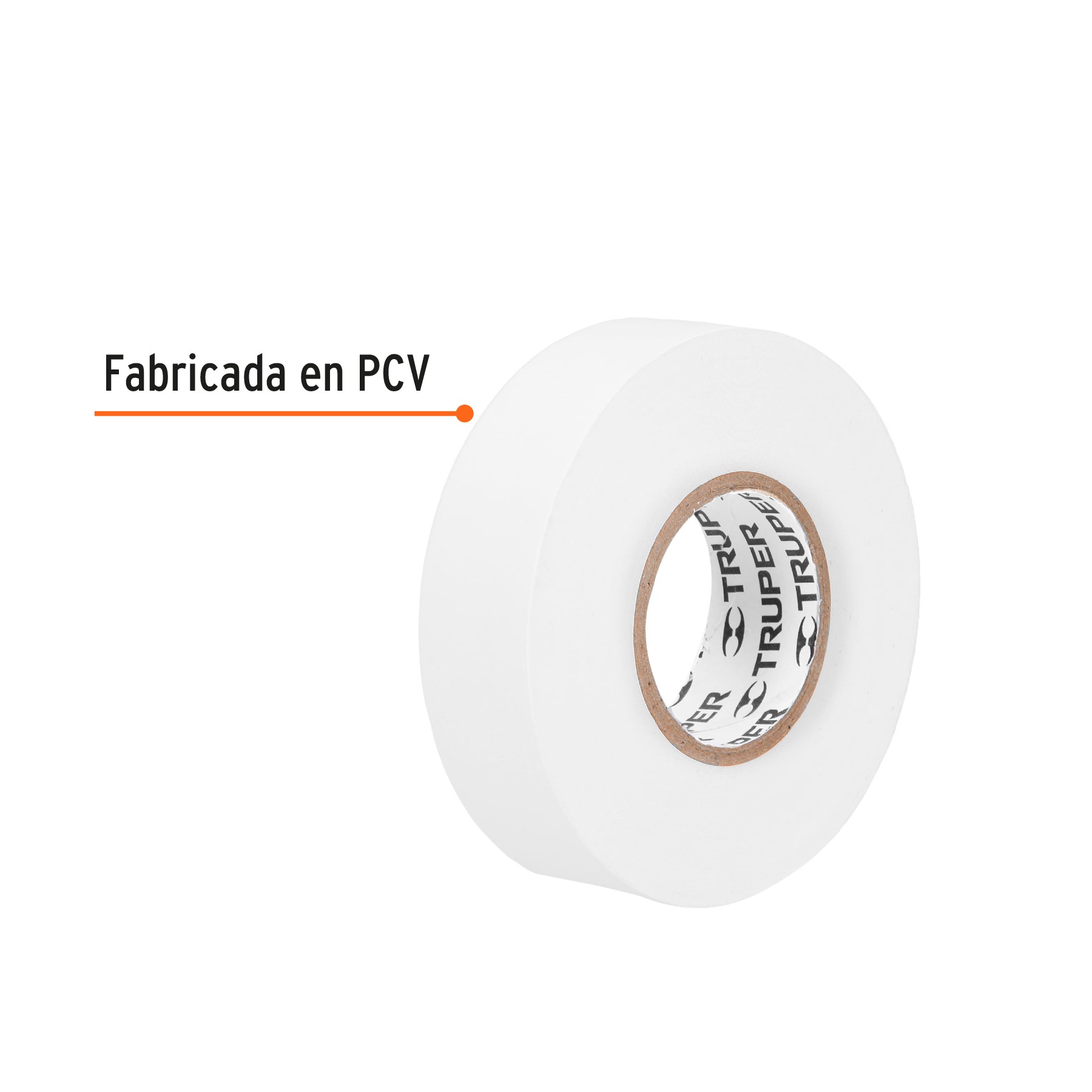 CINTA DE AISLAR DE 18 M X 19 MM, BLANCA, TRUPER 12506
