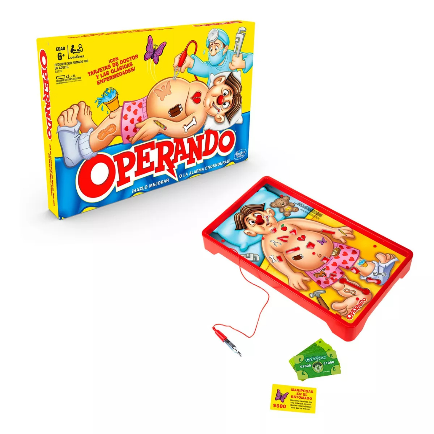 uego De Mesa Hasbro Operando Clásico 6+ Años 1+ Jugadores