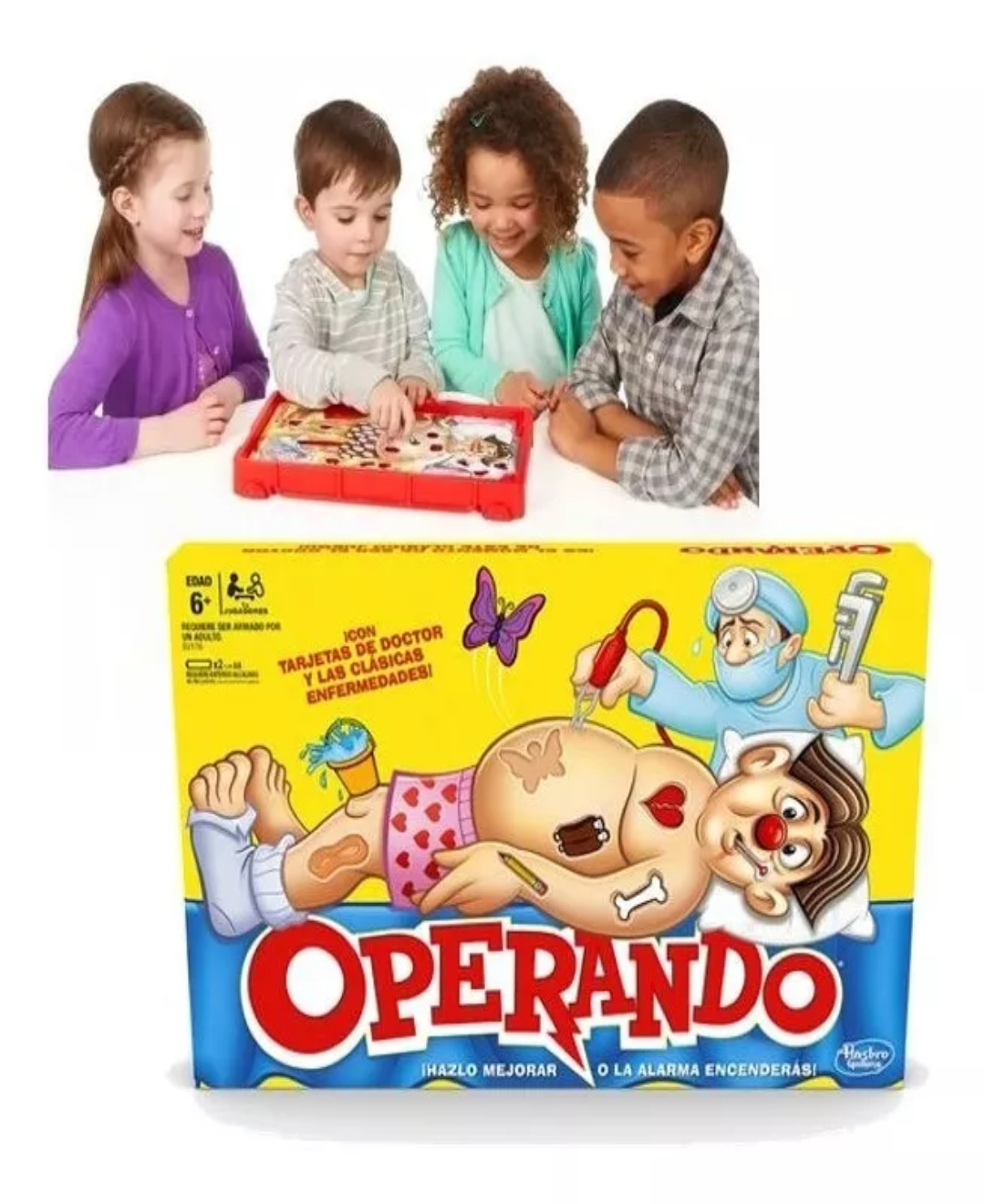 uego De Mesa Hasbro Operando Clásico 6+ Años 1+ Jugadores