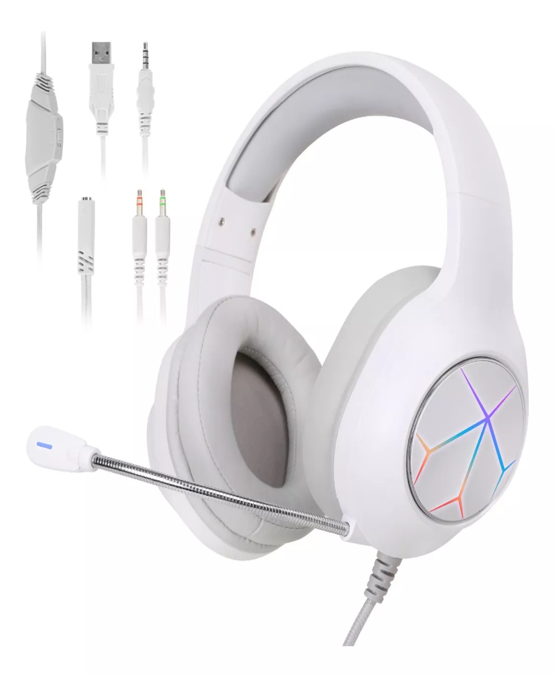 Audífonos Gamer Alámbricos Diadema Led Con Juegos Mic