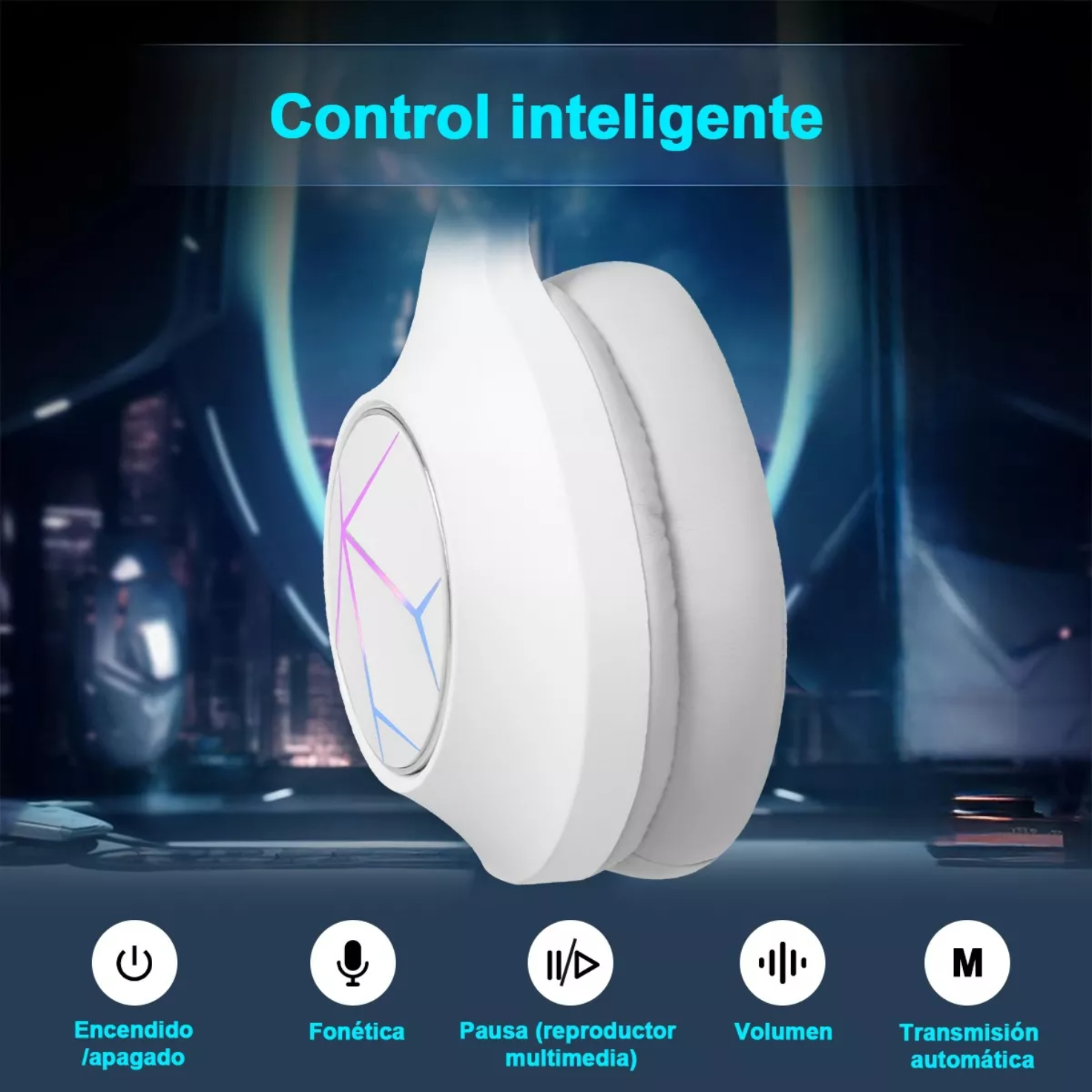 Audífonos Gamer Alámbricos Diadema Led Con Juegos Mic