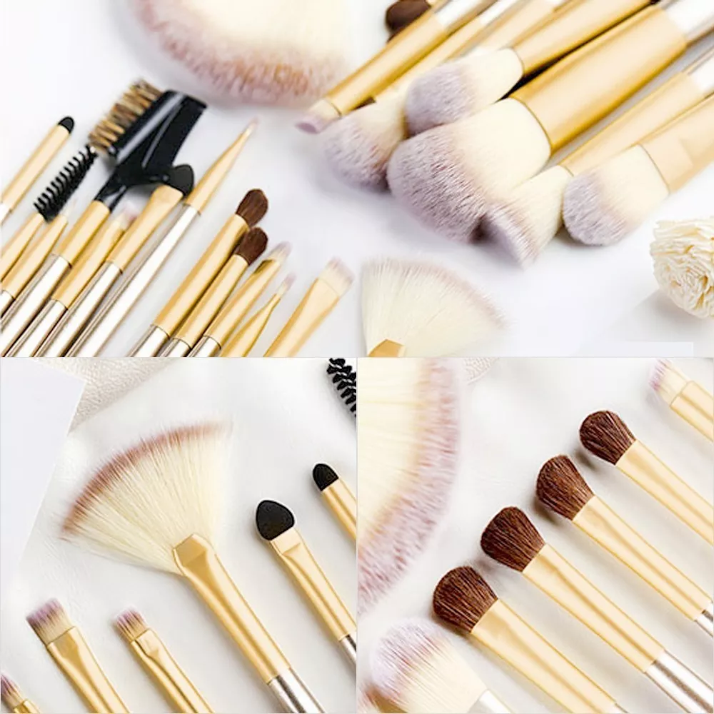 Juego De 24 Brochas Pincel De Maquillaje Profesional+bolsa