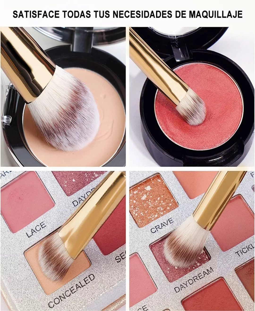 Juego De 24 Brochas Pincel De Maquillaje Profesional+bolsa