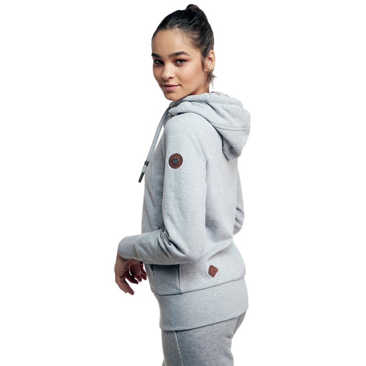 Sudadera básica de mujer con capucha, color gris, marca Holly Land, mod. 999135