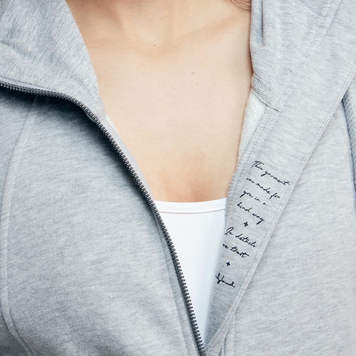 Sudadera básica de mujer con capucha, color gris, marca Holly Land, mod. 999135