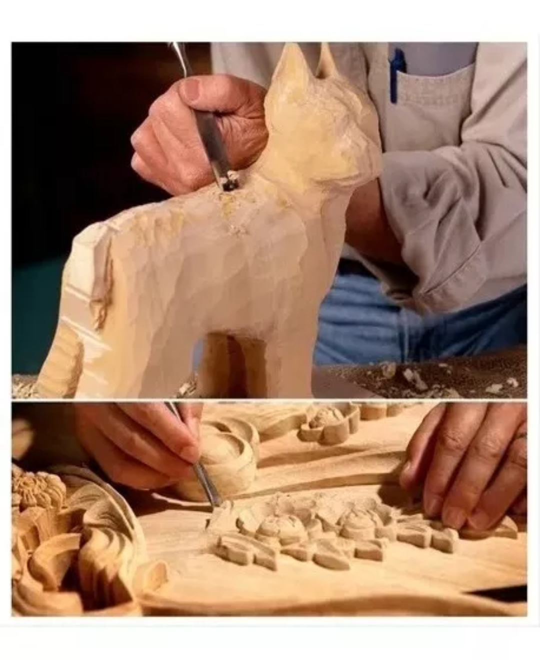 Cincel Formon Juego Madera Gubia Carpintero Tallado 12pzs