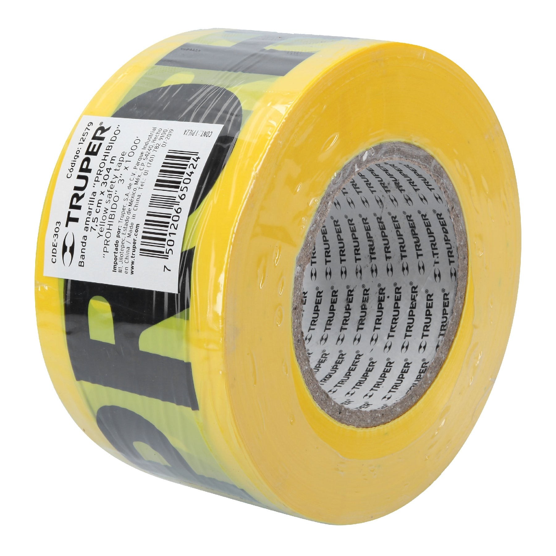 ROLLO DE 305 M DE CINTA DELIMITADORA "PROHIBIDO", TRUPER 12579