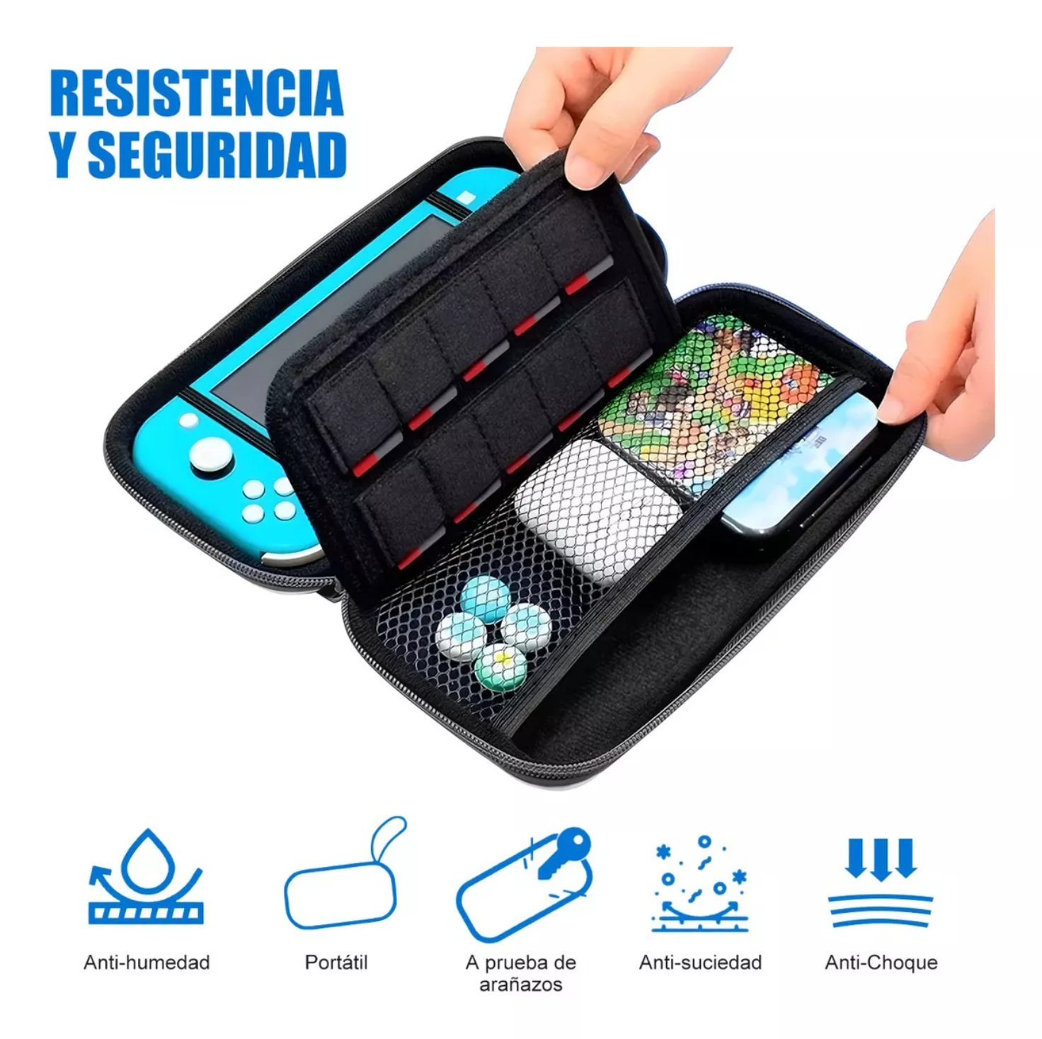 Juego De Nintendo Switch Funda Protectora Y Bolsa Mica Oled.