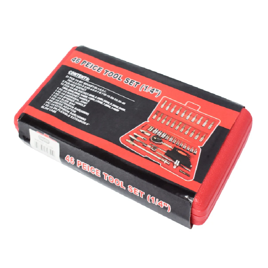 Juego De Llaves De Trinquete De 46 Piezas Para Reparación Automotriz Y Hogar