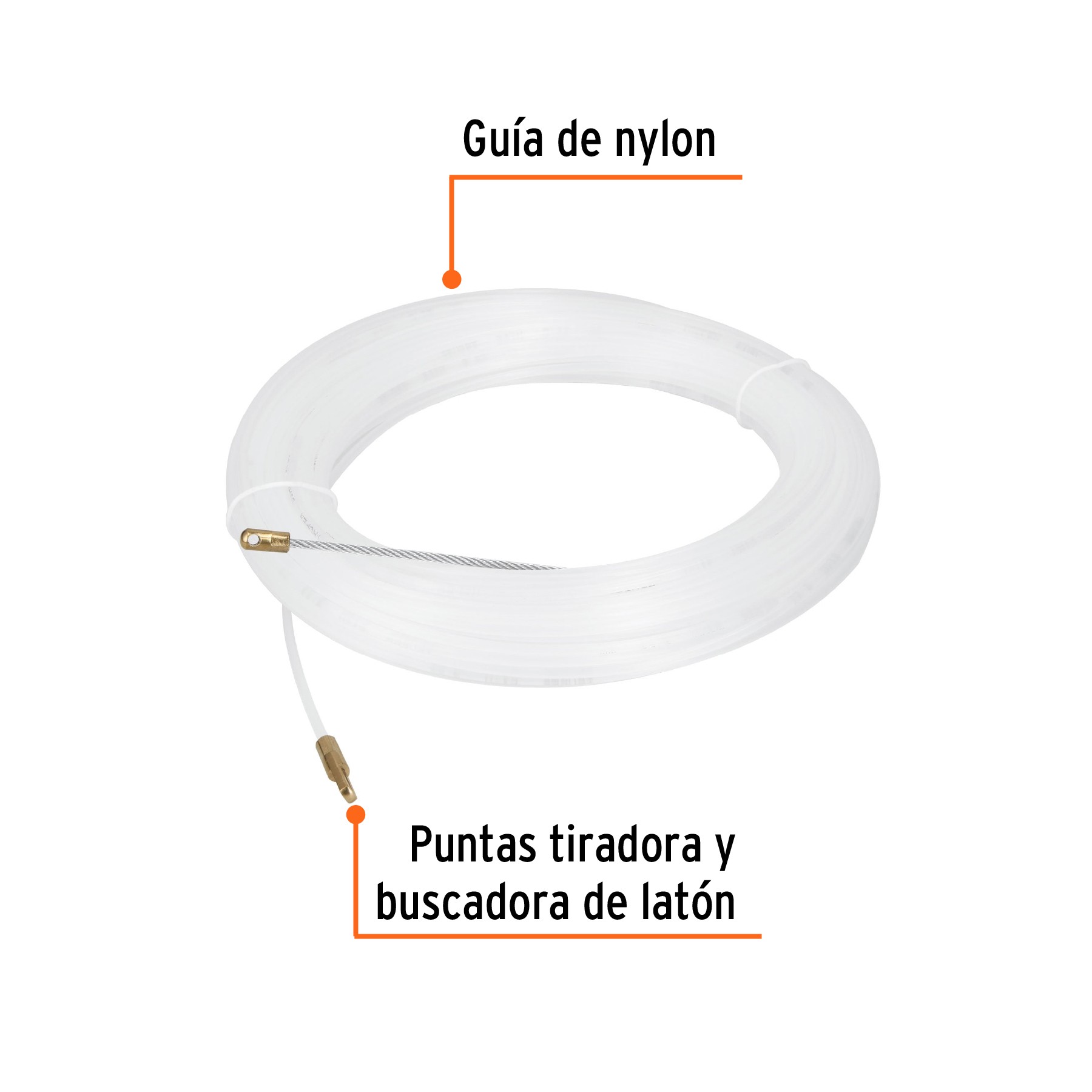 GUÍA DE NYLON DE 30 M PARA CABLE, TRUPER 17758