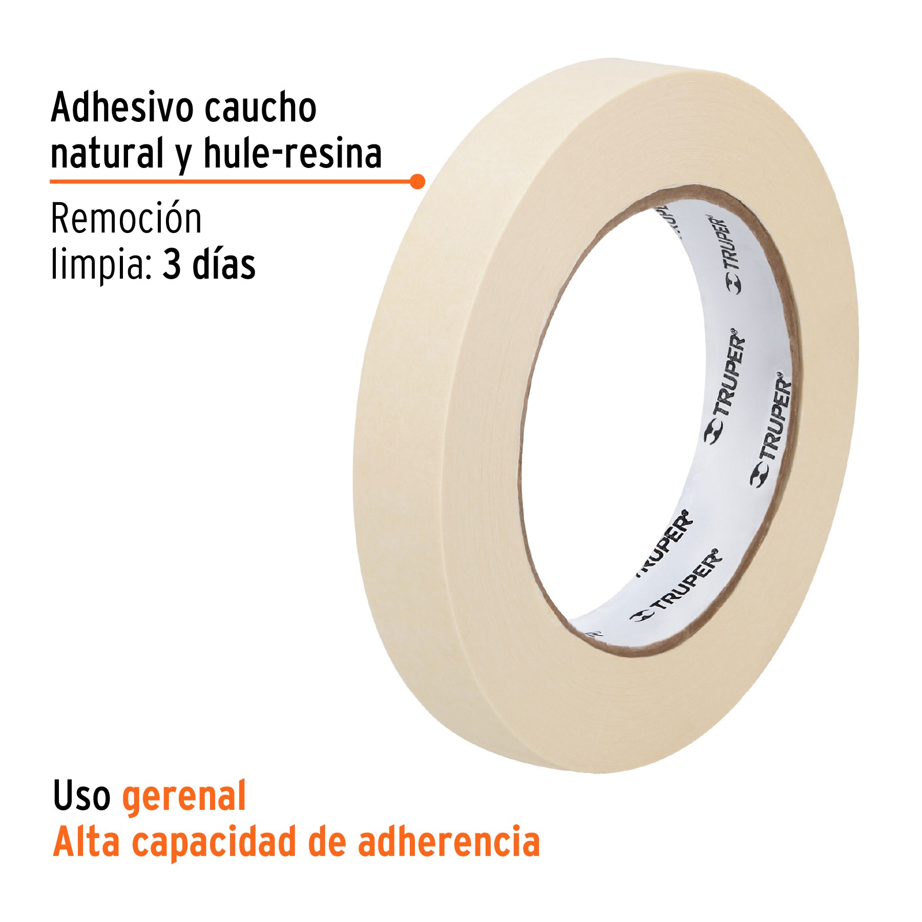 CINTA MASKING TAPE DE 1/2" X 50 M, TRUPER 12589