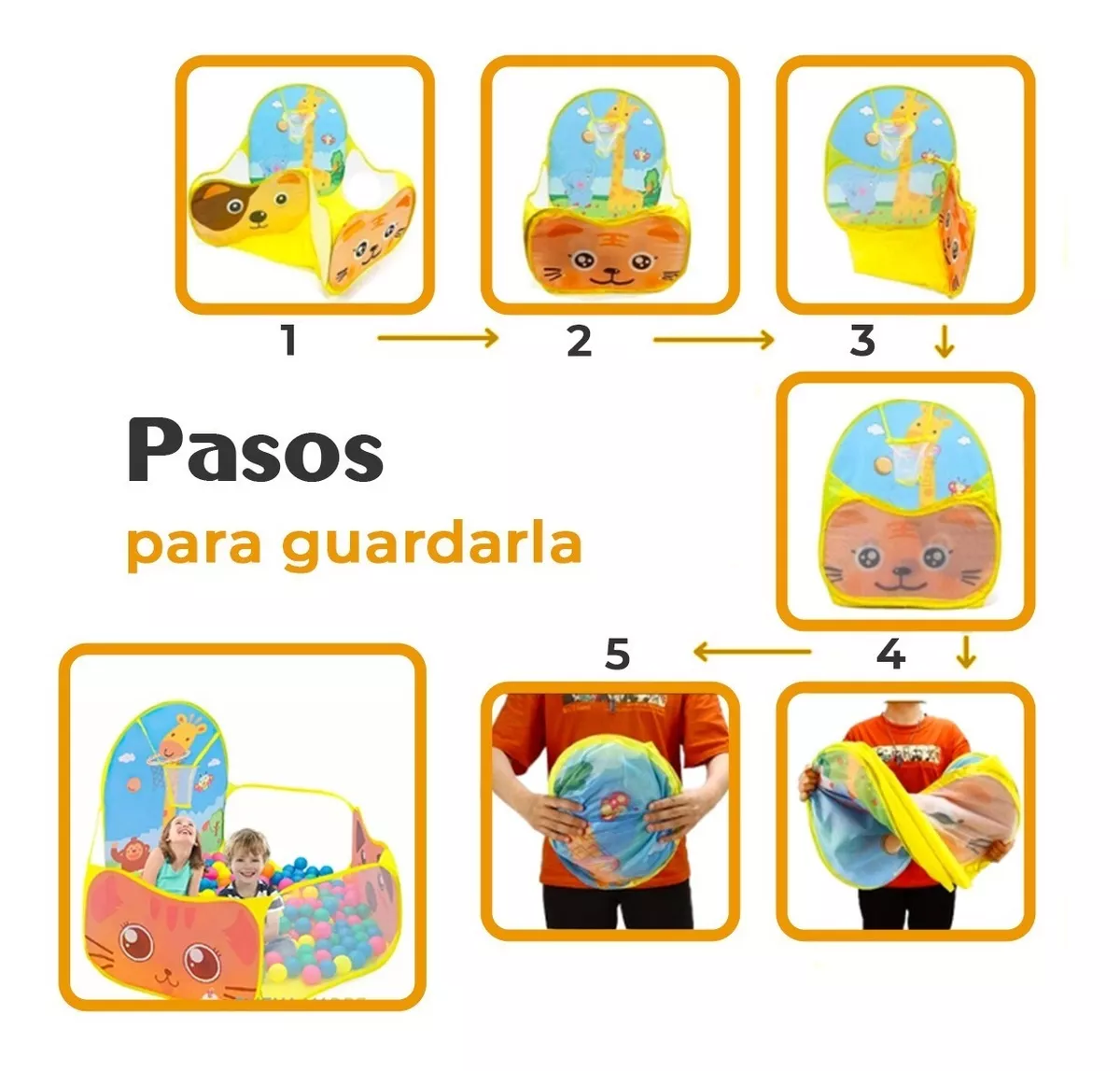 Alberca De Pelotas COLOR AZUL Piscina Corral Bebes Juego Para Niños